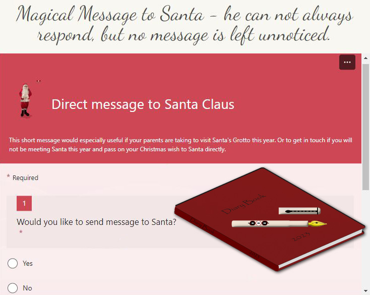 Magical Direct Message to Santa Claus image.