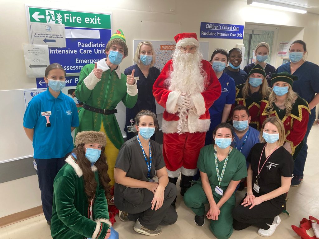 Santa visit to children hospital