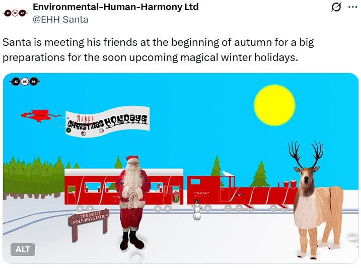 North Pole Express with Santa's friends