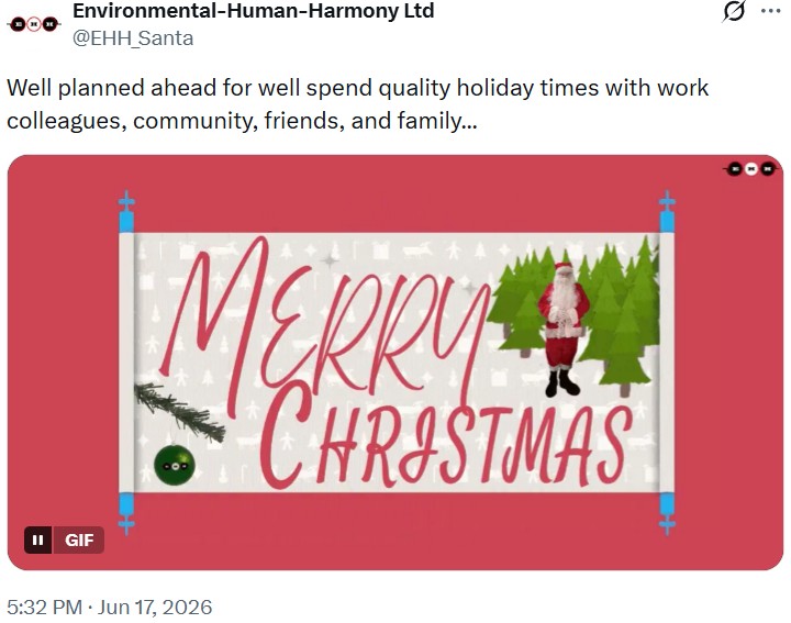 E-H-H Ltd latest post on x and other social media.
